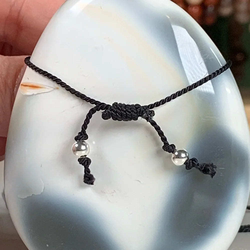 Minimal Ruby in Fuschite Floating Pendant on Adjustable Silk Cord - Picture 2 of 2